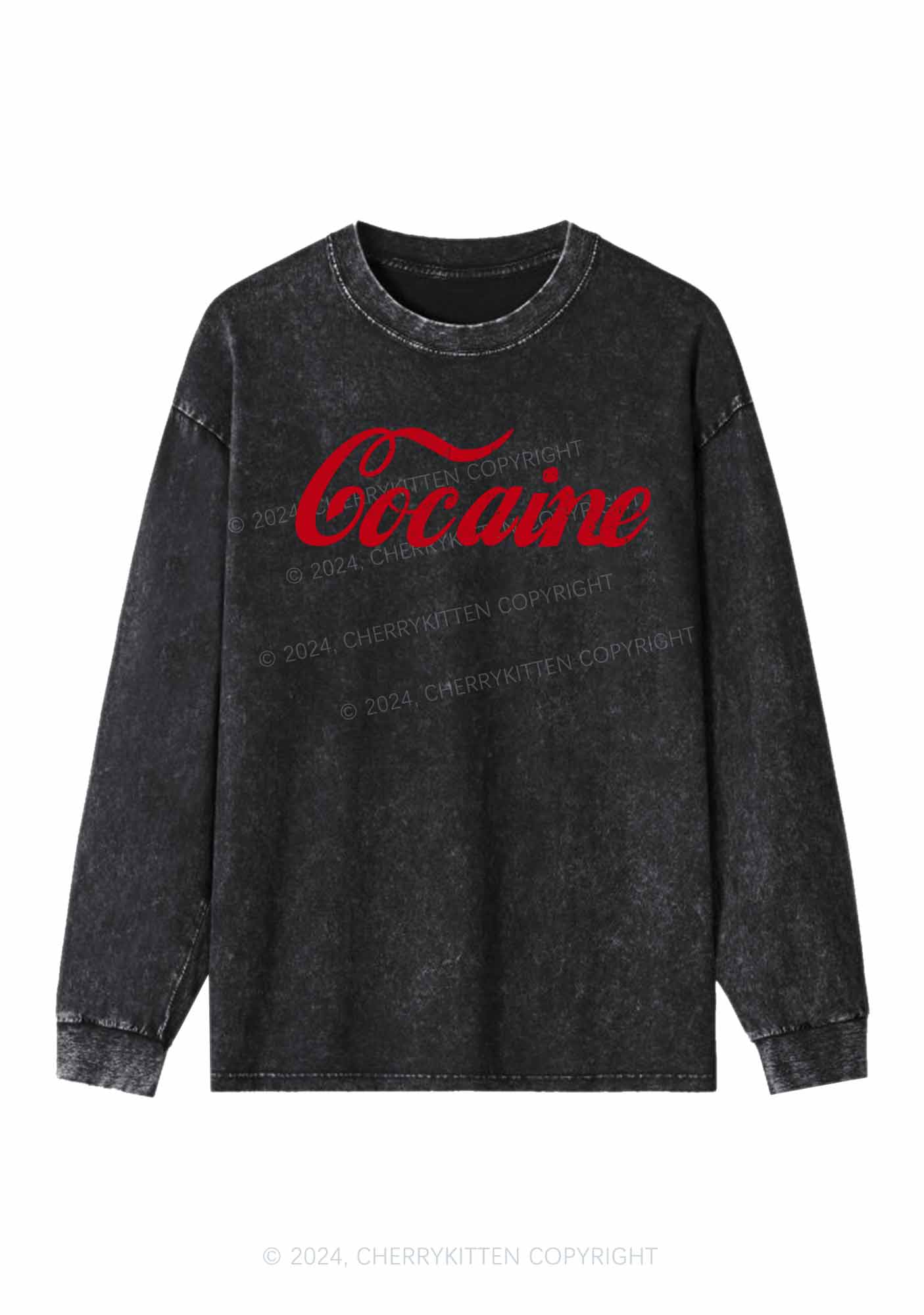 Special Cola Y2K Washed Long Sleeves Cherrykitten