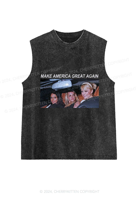 Make America Great Again Y2K Washed Tank Cherrykitten