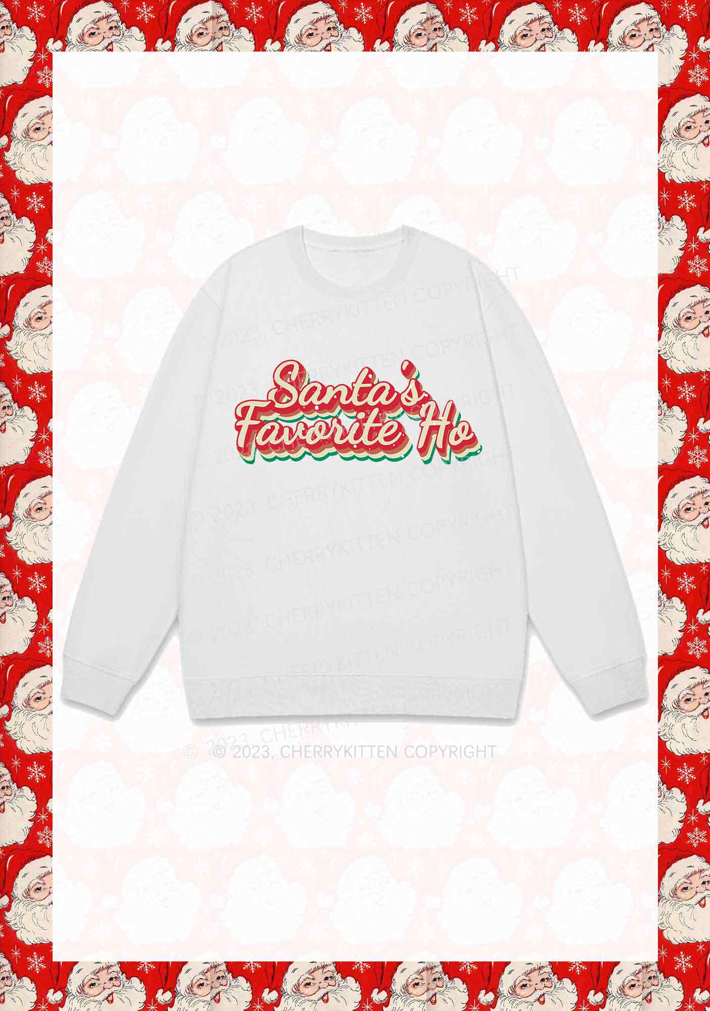 Santa's Favorite Ho Christmas Y2K Sweatshirt Cherrykitten