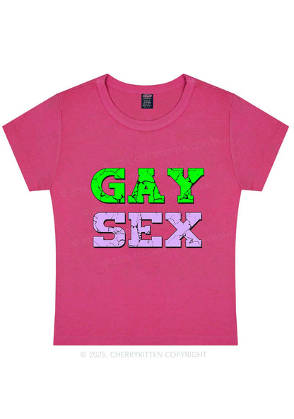 Gay Six Y2K Baby Tee Cherrykitten