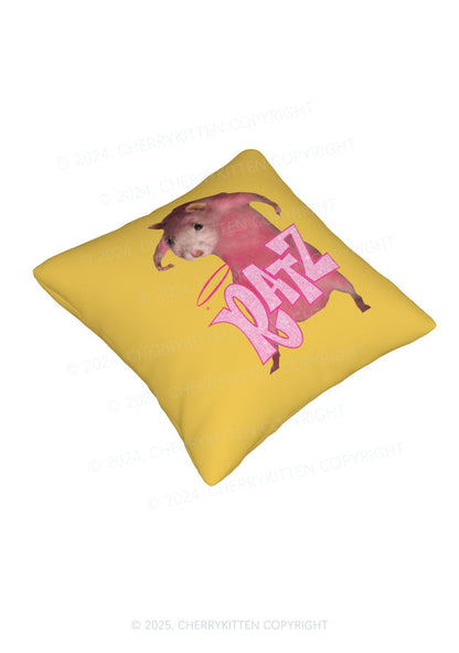 Pink Ratz Y2K Throw Pillow Cover Cherrykitten