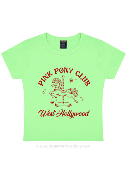 Pink West Hollywood Y2K Baby Tee Cherrykitten