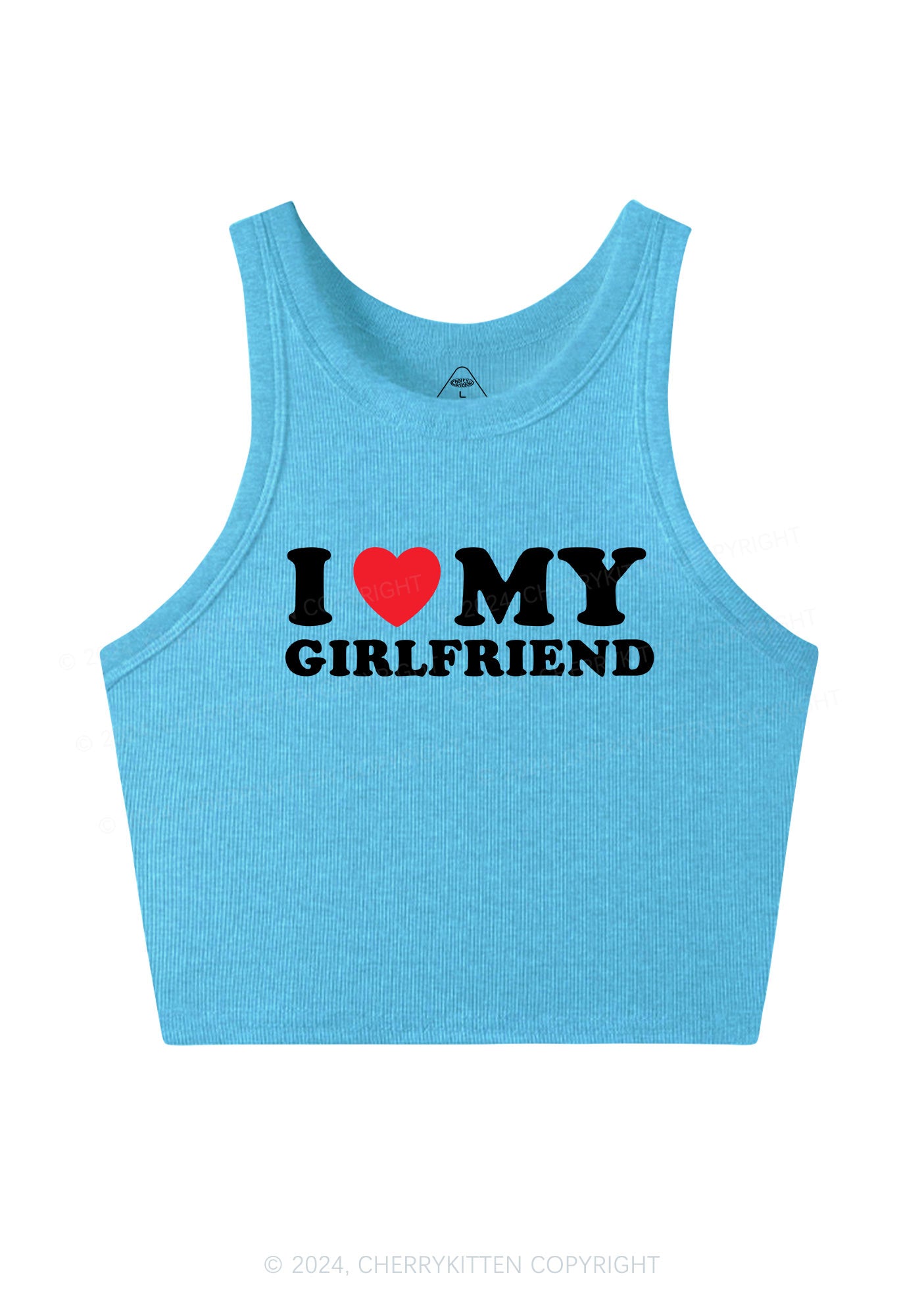 I Love Girlfriend Y2K Valentine's Day Crop Tank Top Cherrykitten