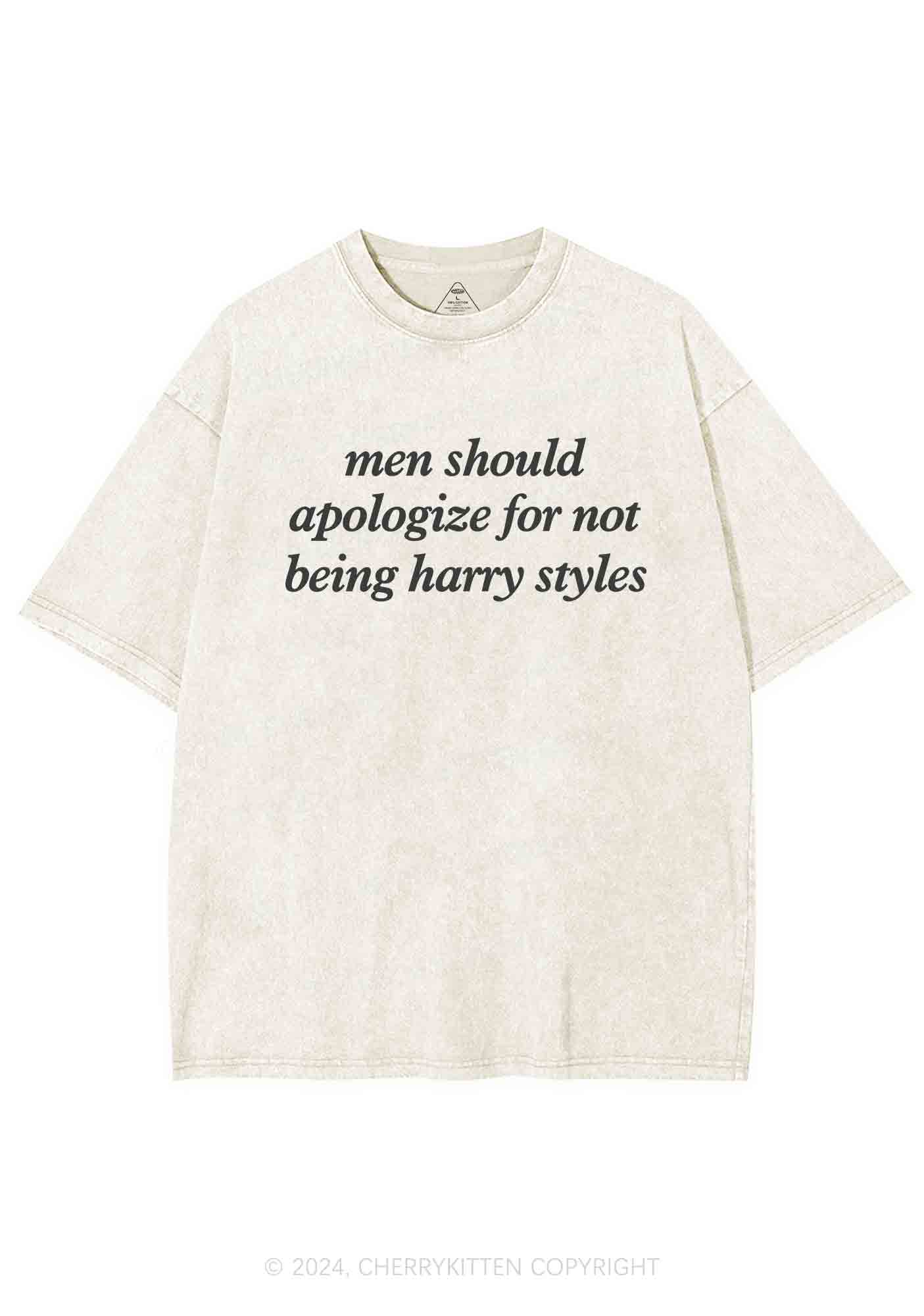 Men Should Apologize Y2K Washed Tee Cherrykitten