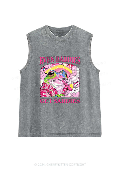 Baddies Smoking Frog Y2K Washed Tank Cherrykitten