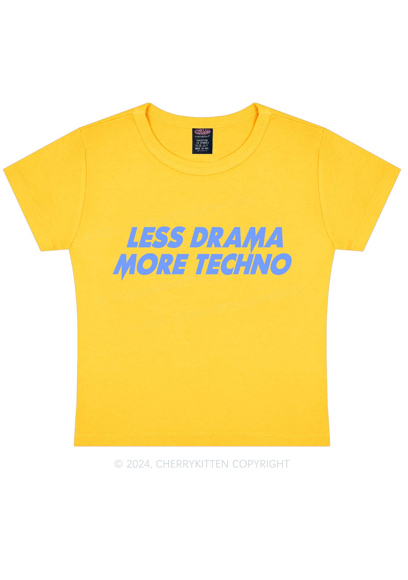 Less Drama Y2K Baby Tee Cherrykitten