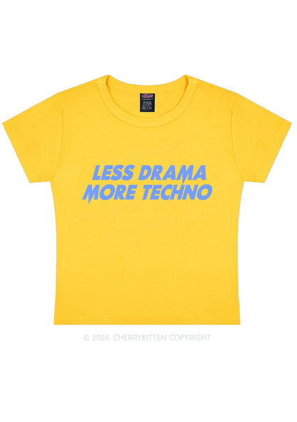 Less Drama Y2K Baby Tee Cherrykitten