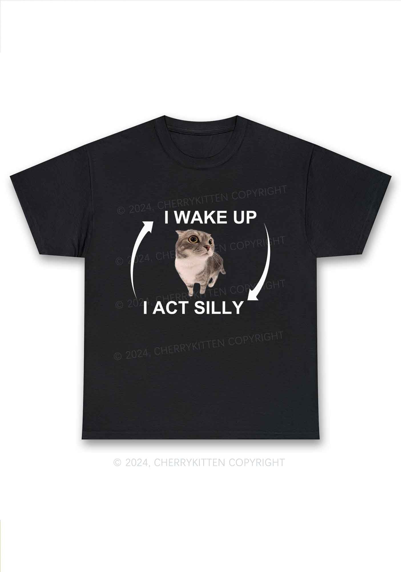 Wake Up Act Silly Y2K Chunky Shirt Cherrykitten