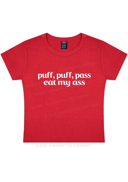 Puff Eat My Axx Y2K Baby Tee Cherrykitten