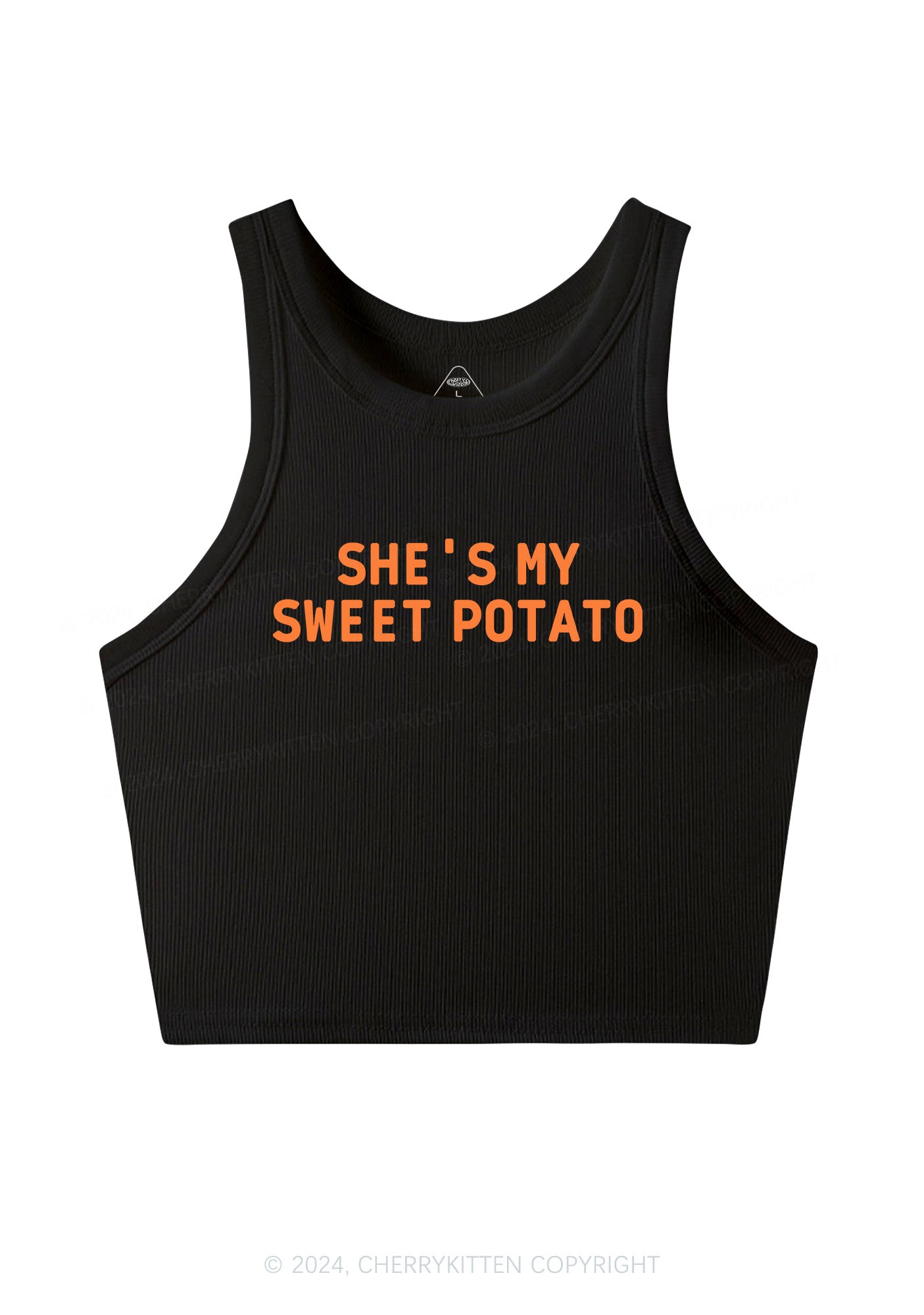 Sweet Potato Y2K Valentine's Day Crop Tank Top Cherrykitten