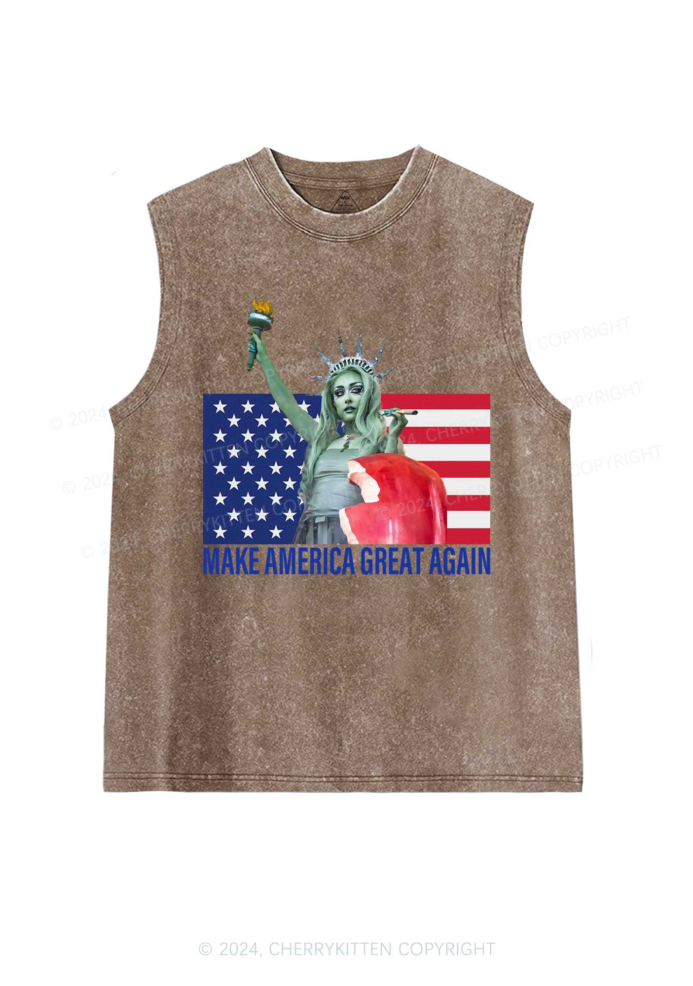 CR Make America Great Y2K Washed Tank Cherrykitten