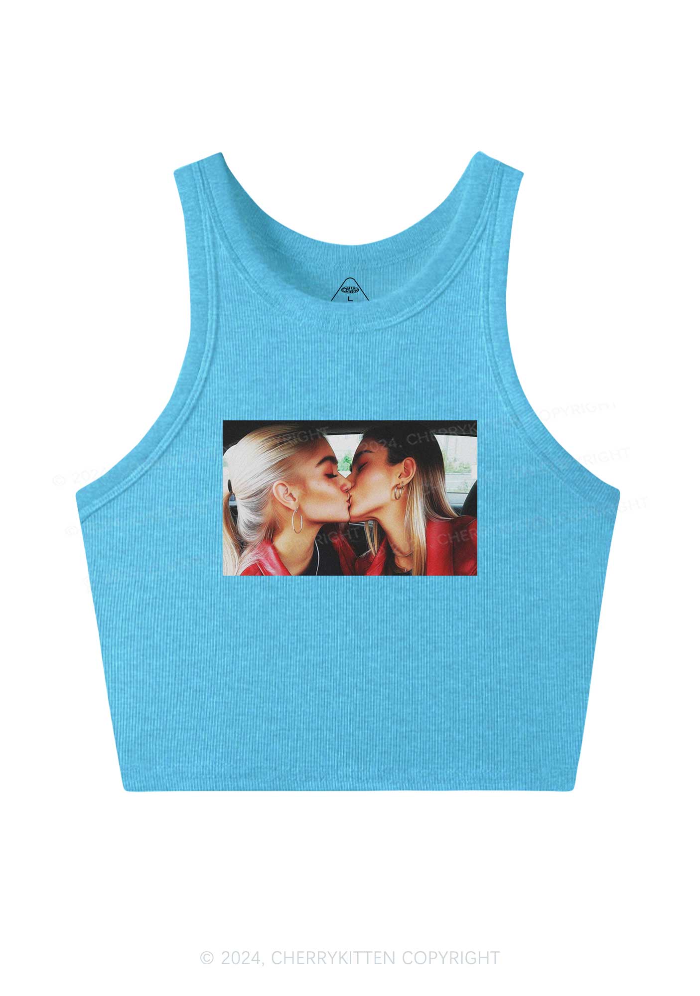 Girls Kiss Y2K Valentine's Day Crop Tank Top Cherrykitten