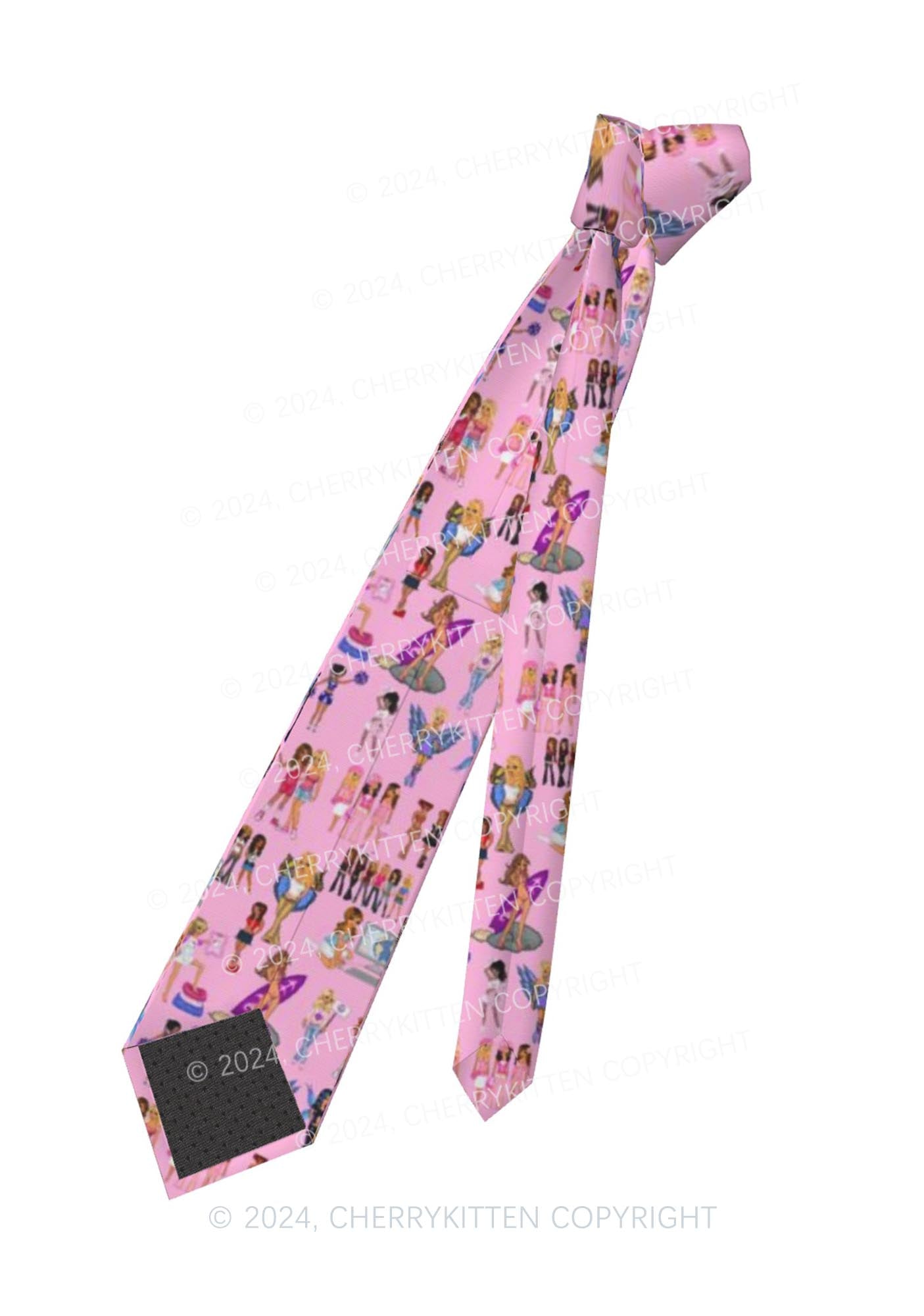 Pink Fairy Girls Y2K Necktie Cherrykitten