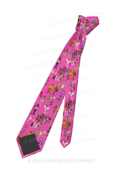 Hot Pink Fairy Girls Y2K Necktie Cherrykitten