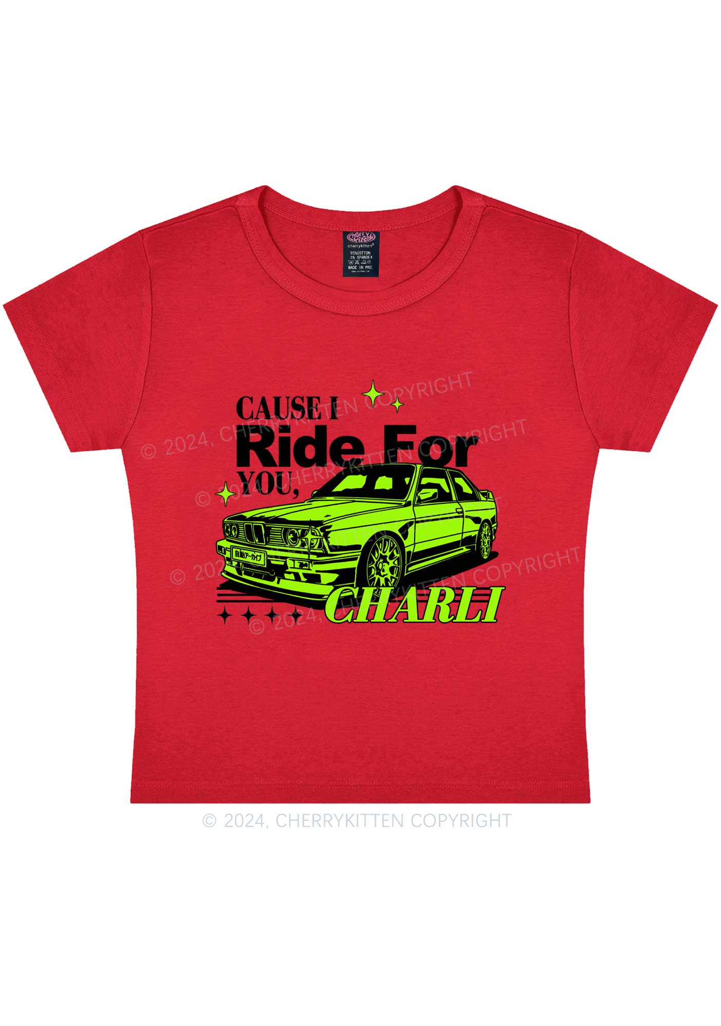 Ride For CX Y2K Baby Tee Cherrykitten