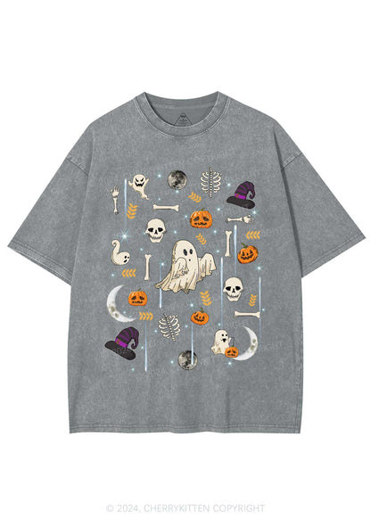 Halloween Elements Y2K Washed Tee Cherrykitten