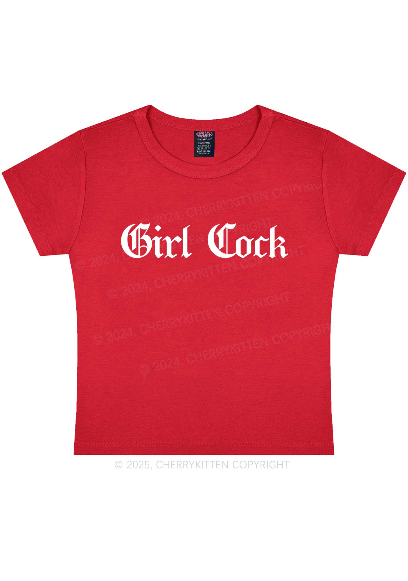 Girl Cock Y2K Baby Tee Cherrykitten