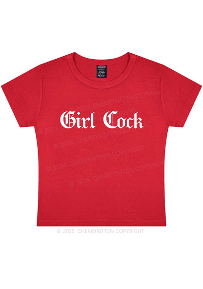 Girl Cock Y2K Baby Tee Cherrykitten