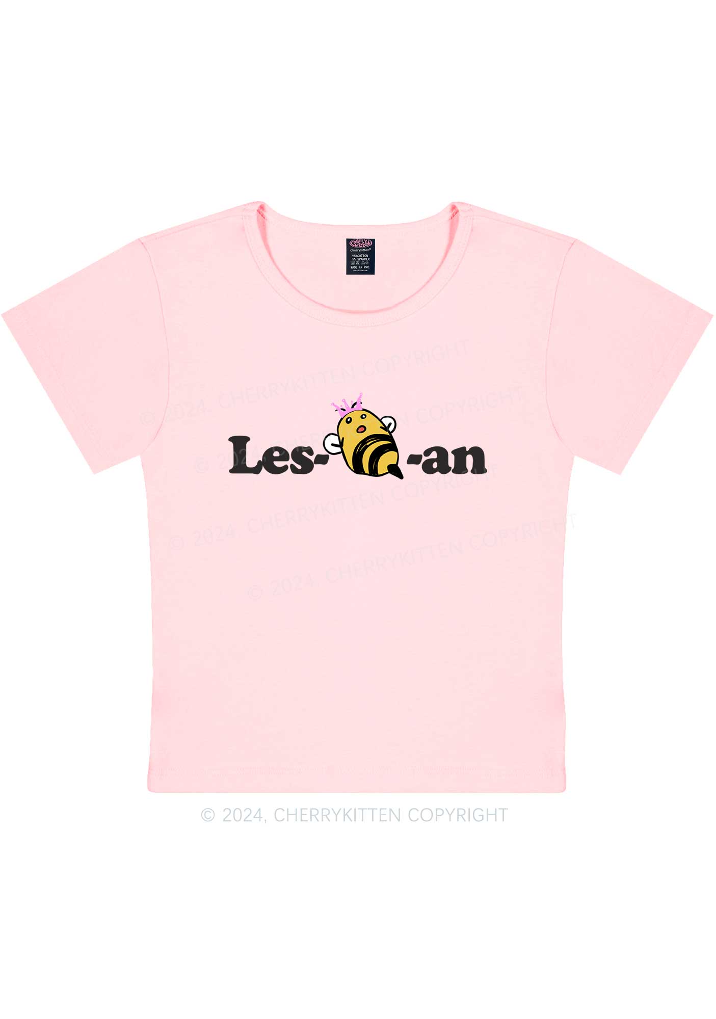 Lesbeean Y2K Baby Tee Cherrykitten