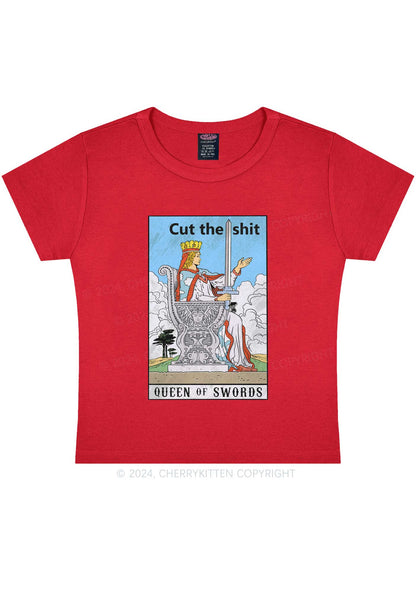 Cut The Shxt Y2K Baby Tee Cherrykitten