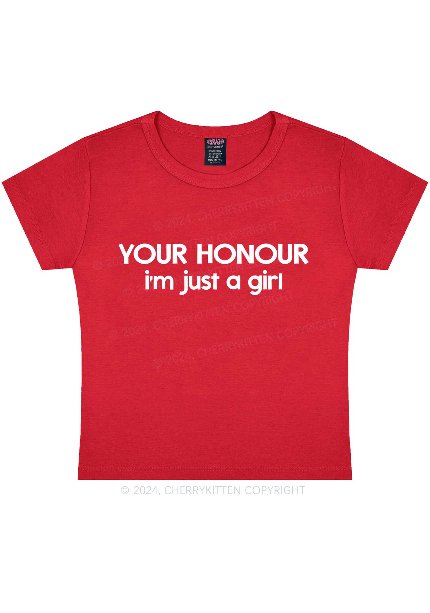 Your Honour Y2K Baby Tee Cherrykitten