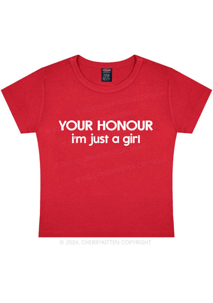 Your Honour Y2K Baby Tee Cherrykitten