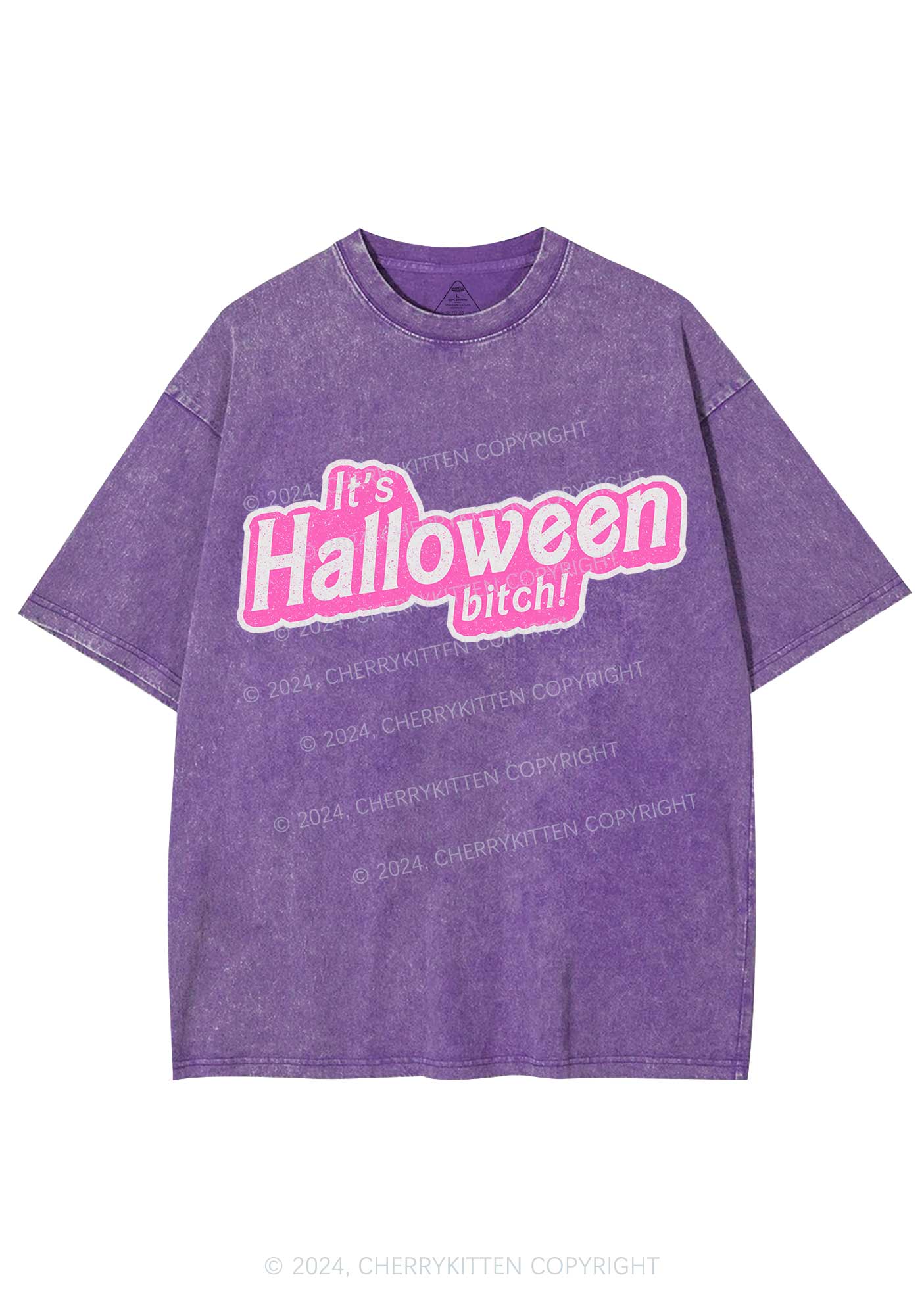 Its Halloween Bxxch Y2K Washed Tee Cherrykitten