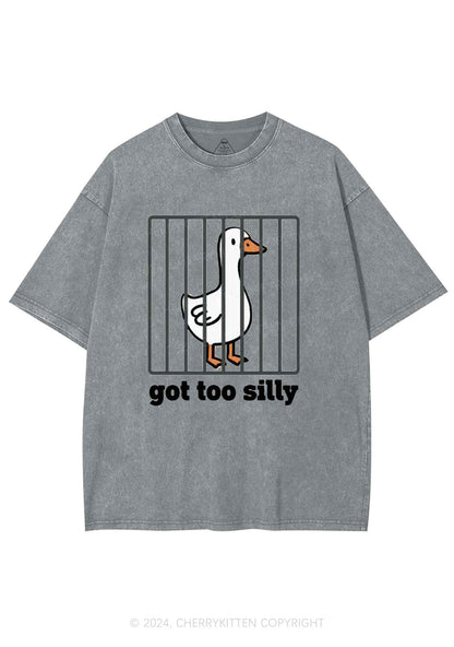 Got Too Silly Goose Y2K Washed Tee Cherrykitten