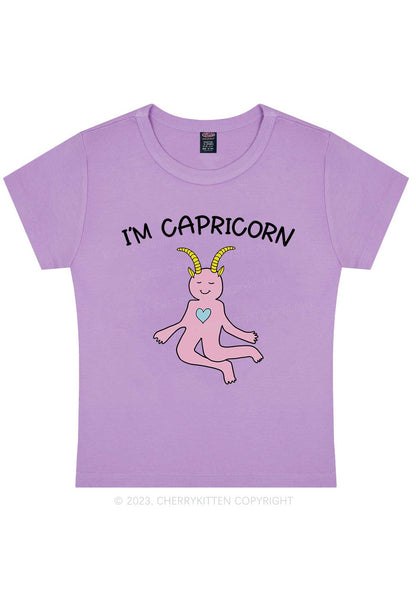 Curvy I'm Capricorn Y2K Baby Tee Cherrykitten