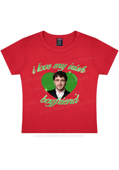 Love My Irish Boyfriend St Patricks Y2K Baby Tee Cherrykitten