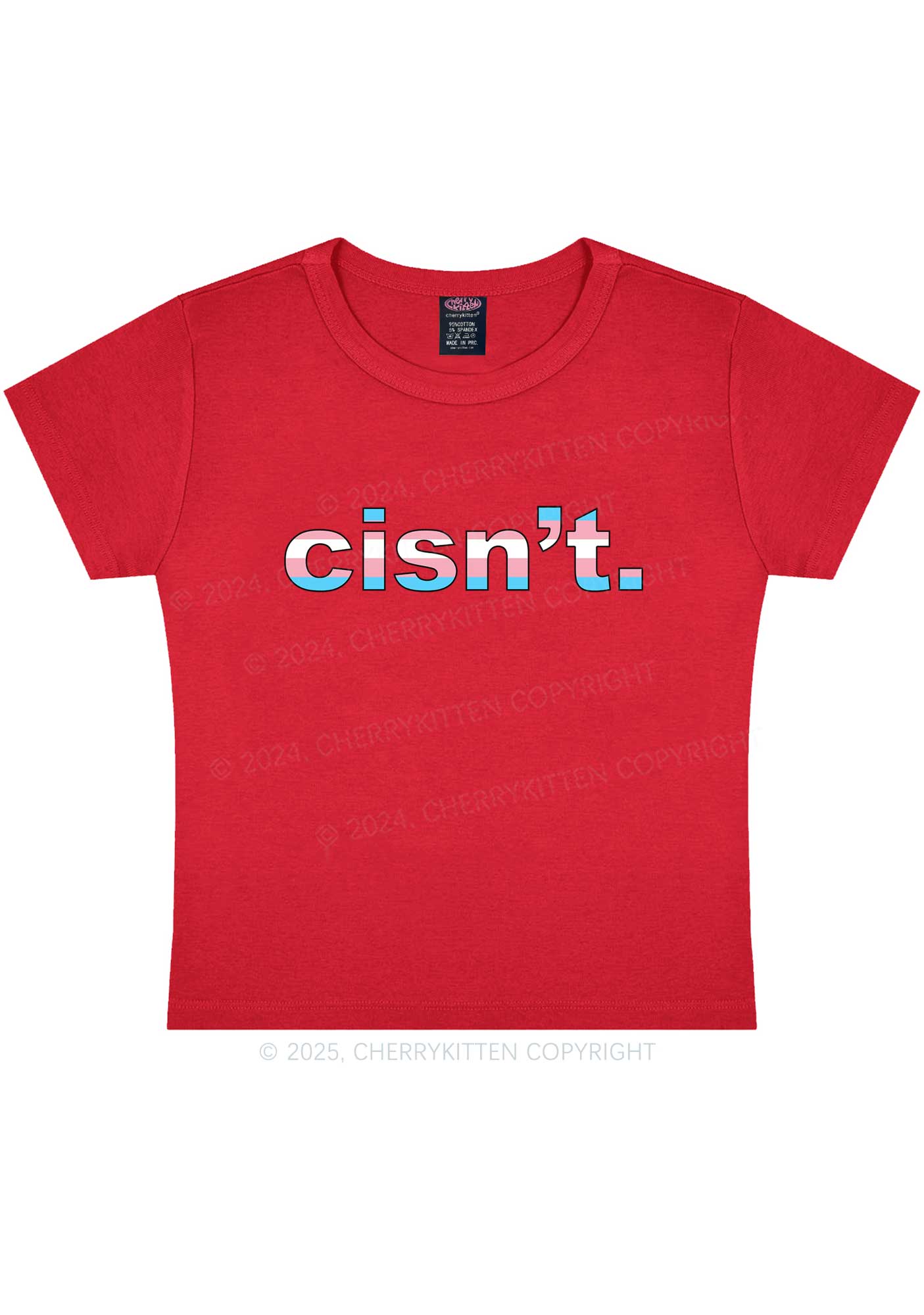 Cisn't Y2K Baby Tee Cherrykitten