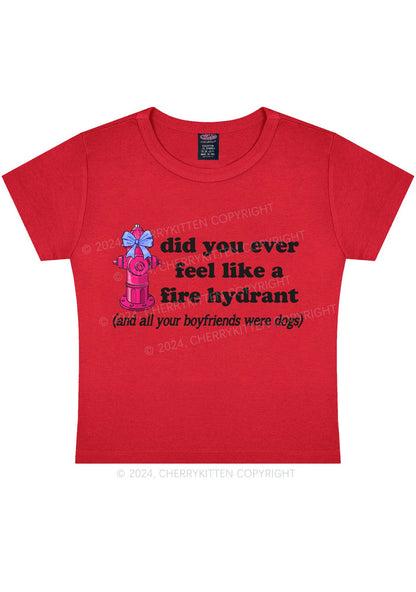 Fire Hydrant Y2K Baby Tee Cherrykitten