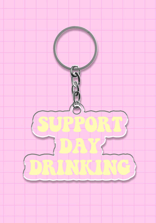 Support Day Drinking 1Pc Y2K Keychain Cherrykitten