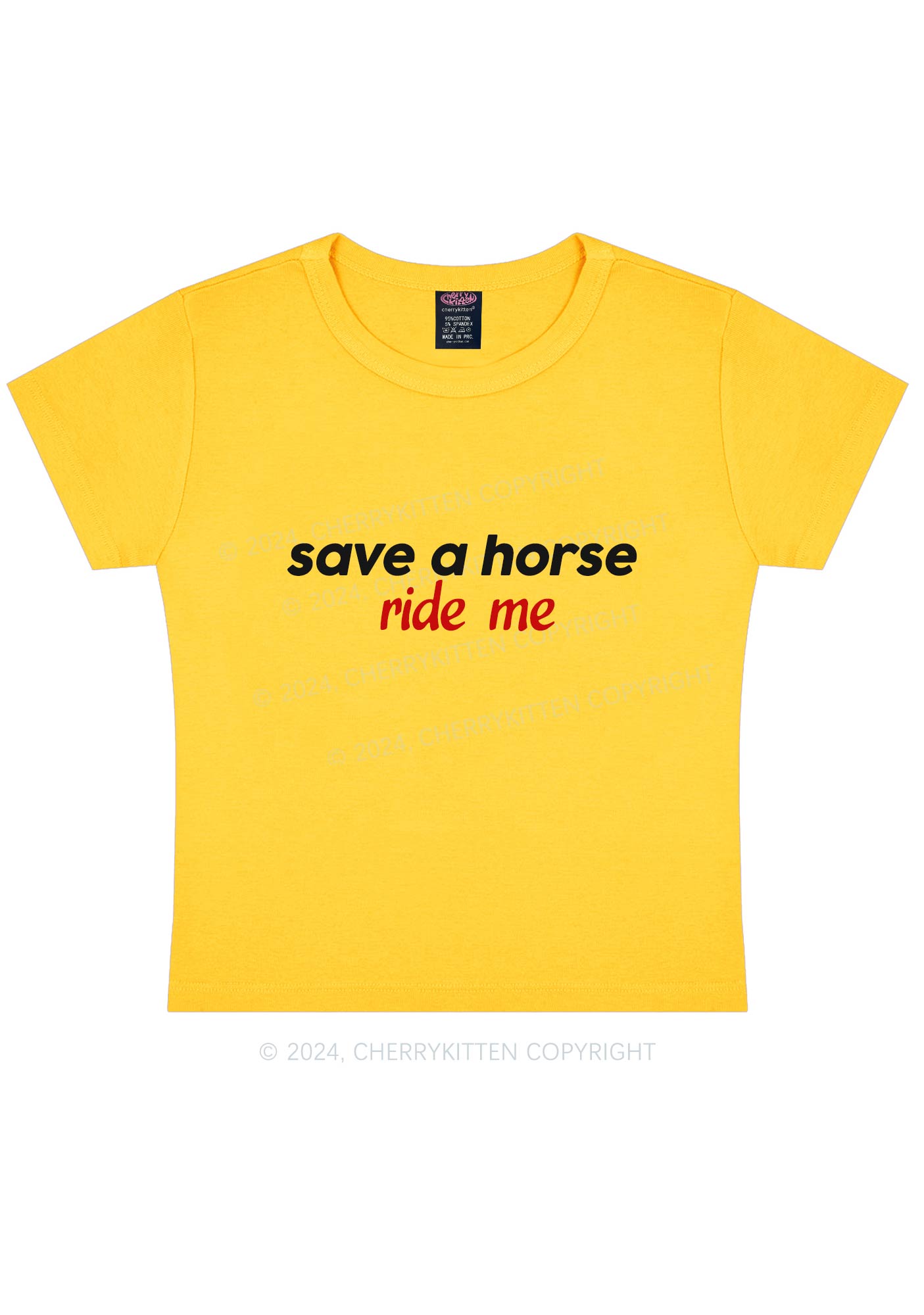 Save Horse Ride Me Y2K Baby Tee Cherrykitten