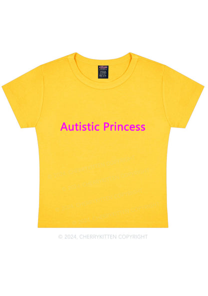 Autistic Princess Y2K Baby Tee Cherrykitten