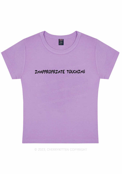 Curvy Inappropriate Touching Y2K Baby Tee Cherrykitten