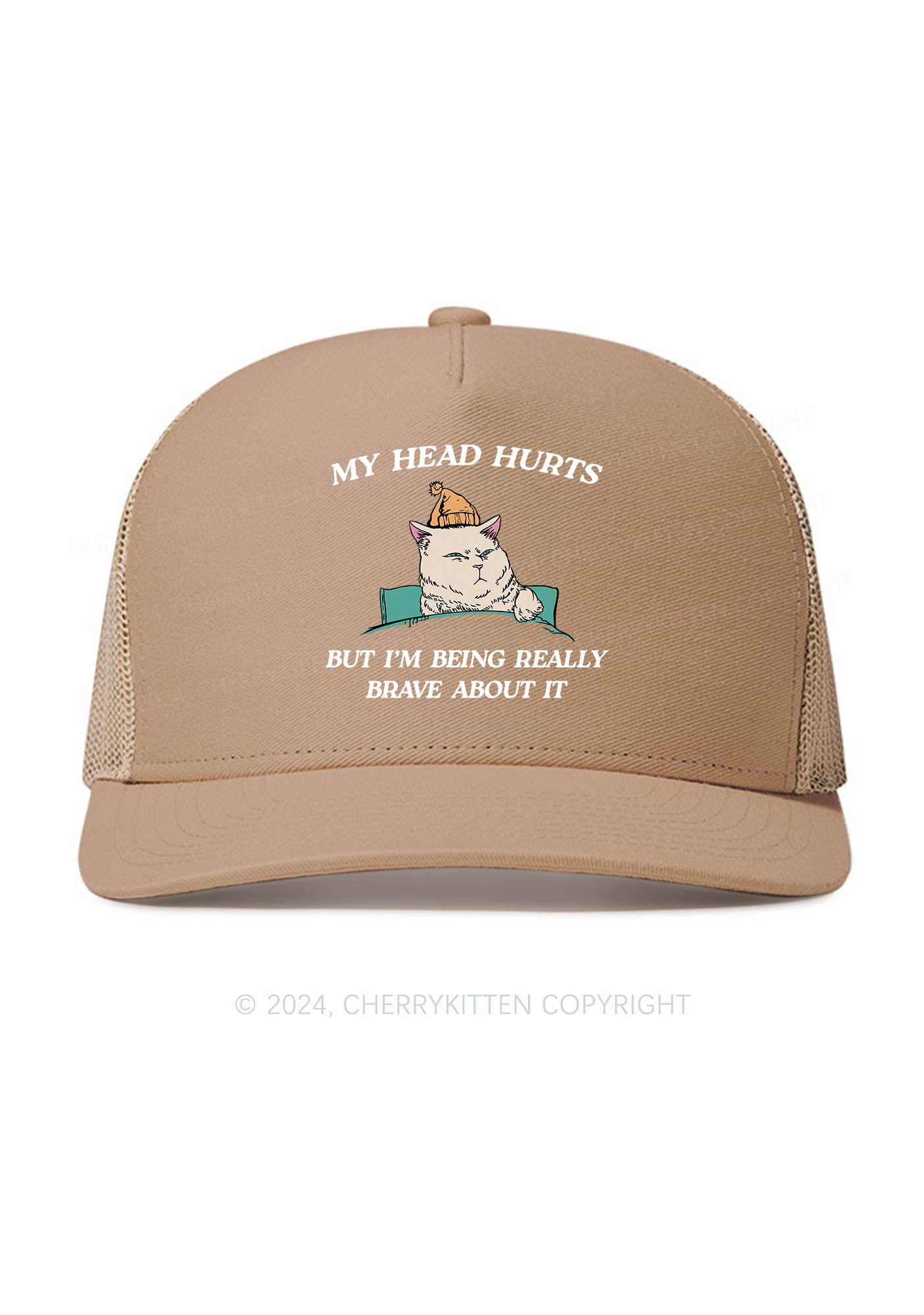 Head Hurts Y2K Trucker Mesh Hat Cherrykitten