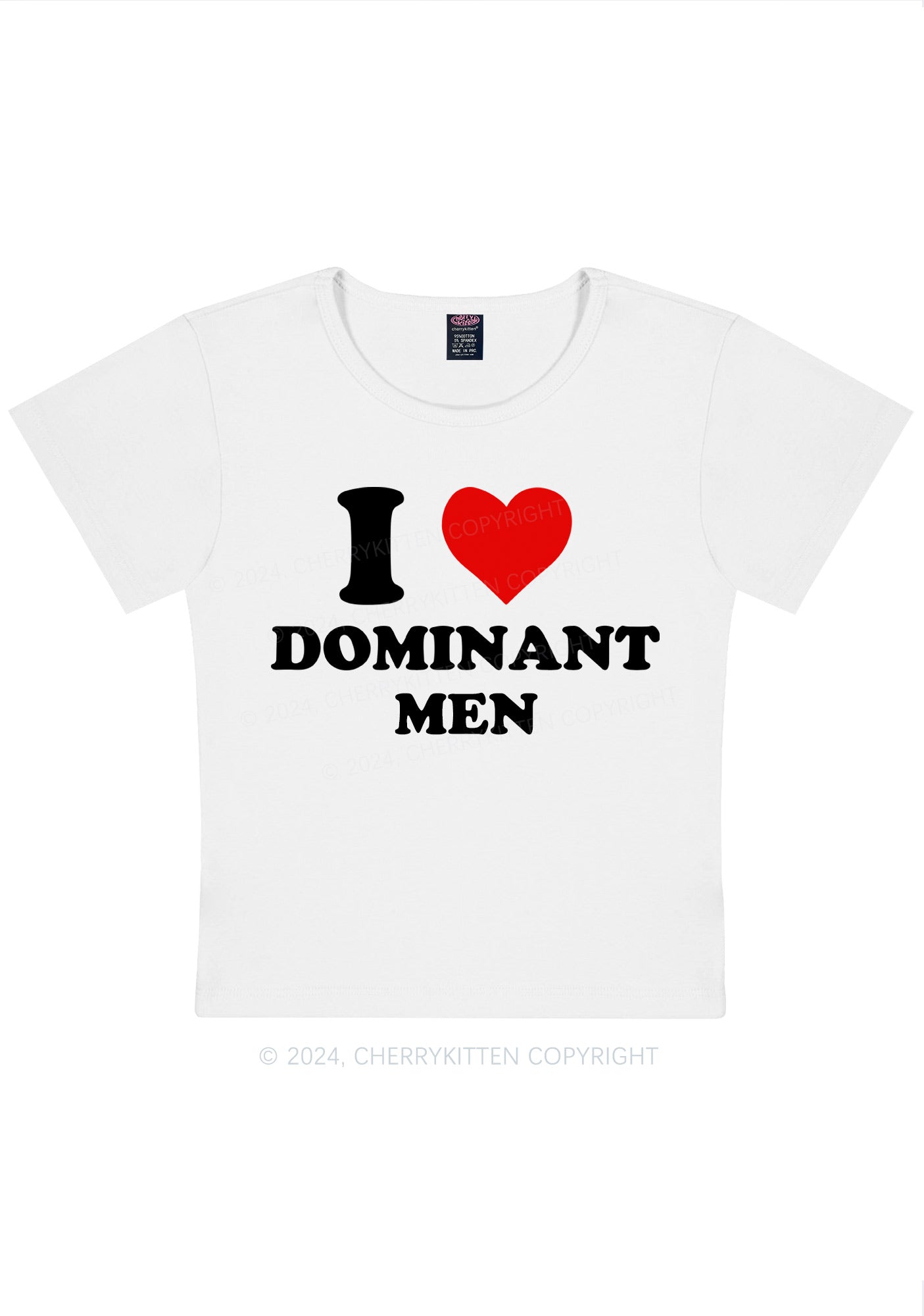 I Love D Men Y2K Baby Tee Cherrykitten