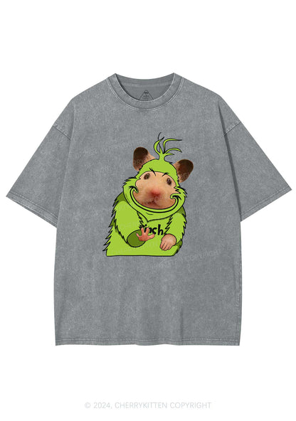 Christmas Green Ratz Y2K Washed Tee Cherrykitten