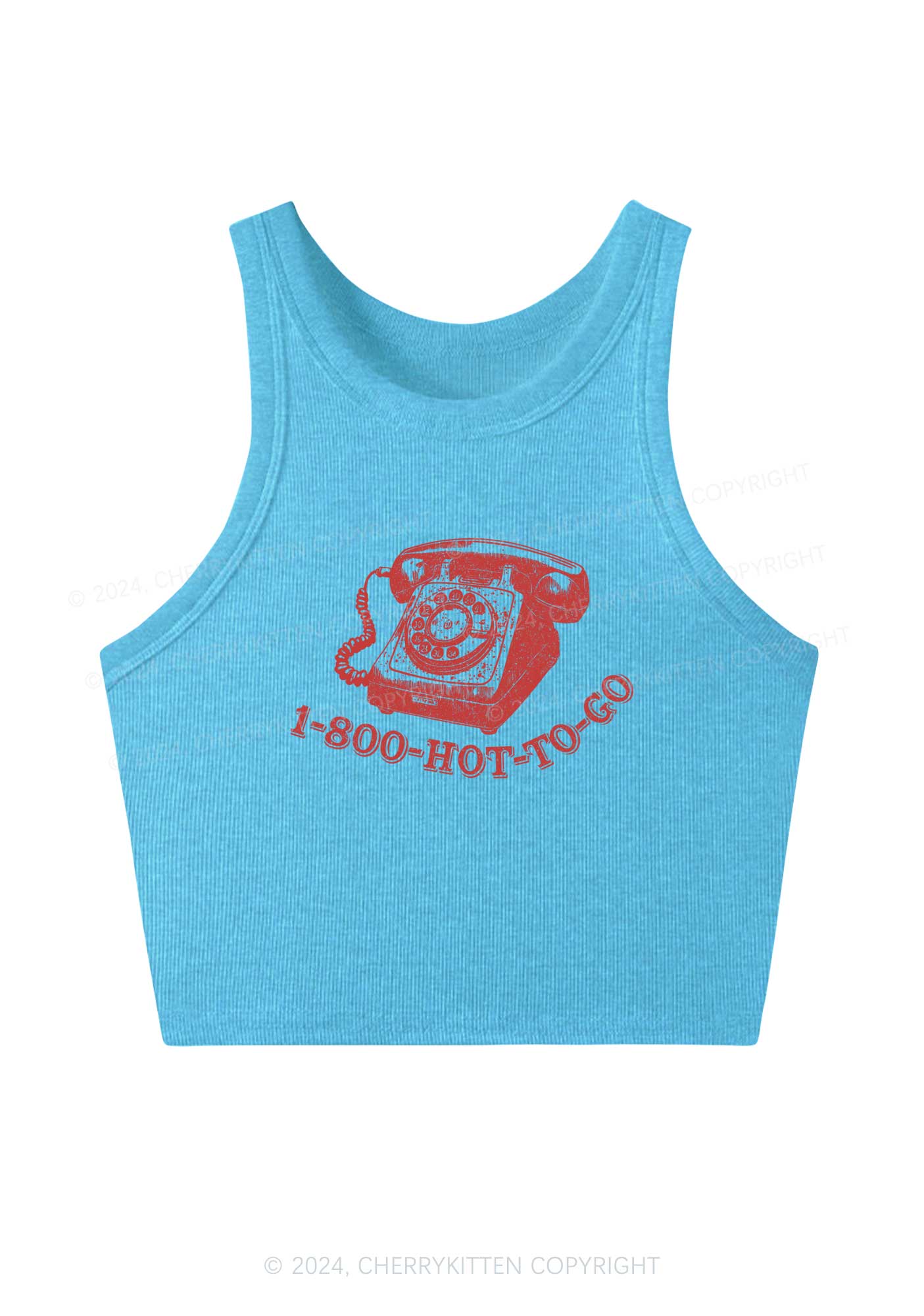 Hot To Go Y2K Crop Tank Top Cherrykitten