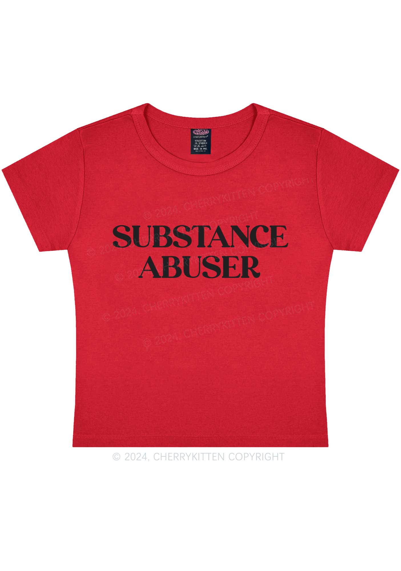 Substance Abuser Y2K Baby Tee Cherrykitten