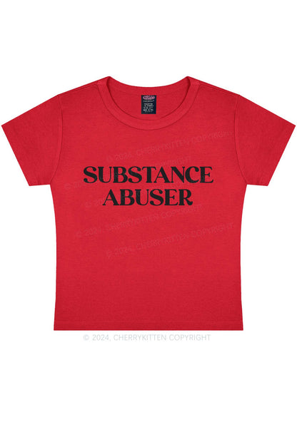 Substance Abuser Y2K Baby Tee Cherrykitten