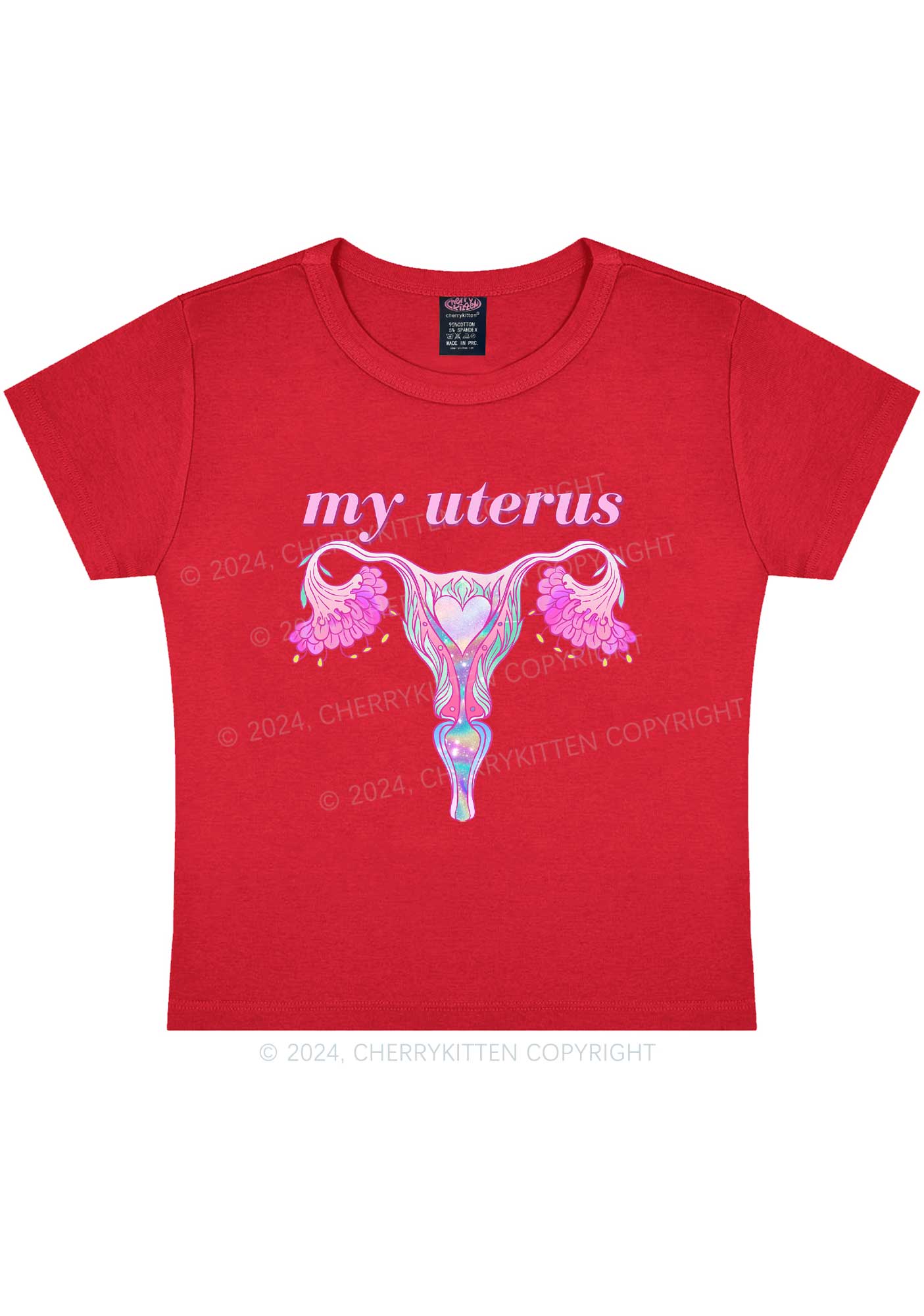 Female Organ Y2K Baby Tee Cherrykitten