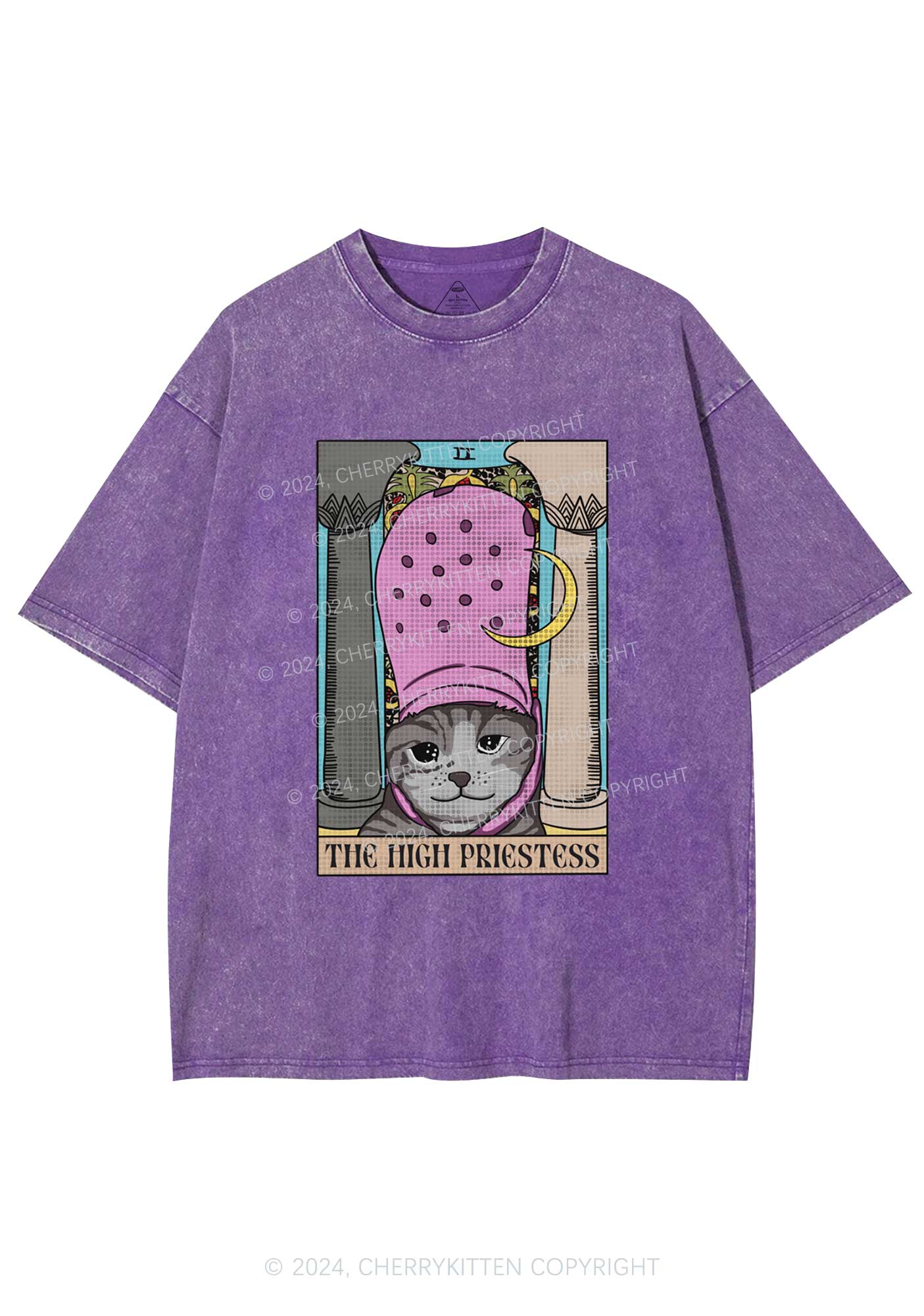 The High Priestess Y2K Washed Tee Cherrykitten