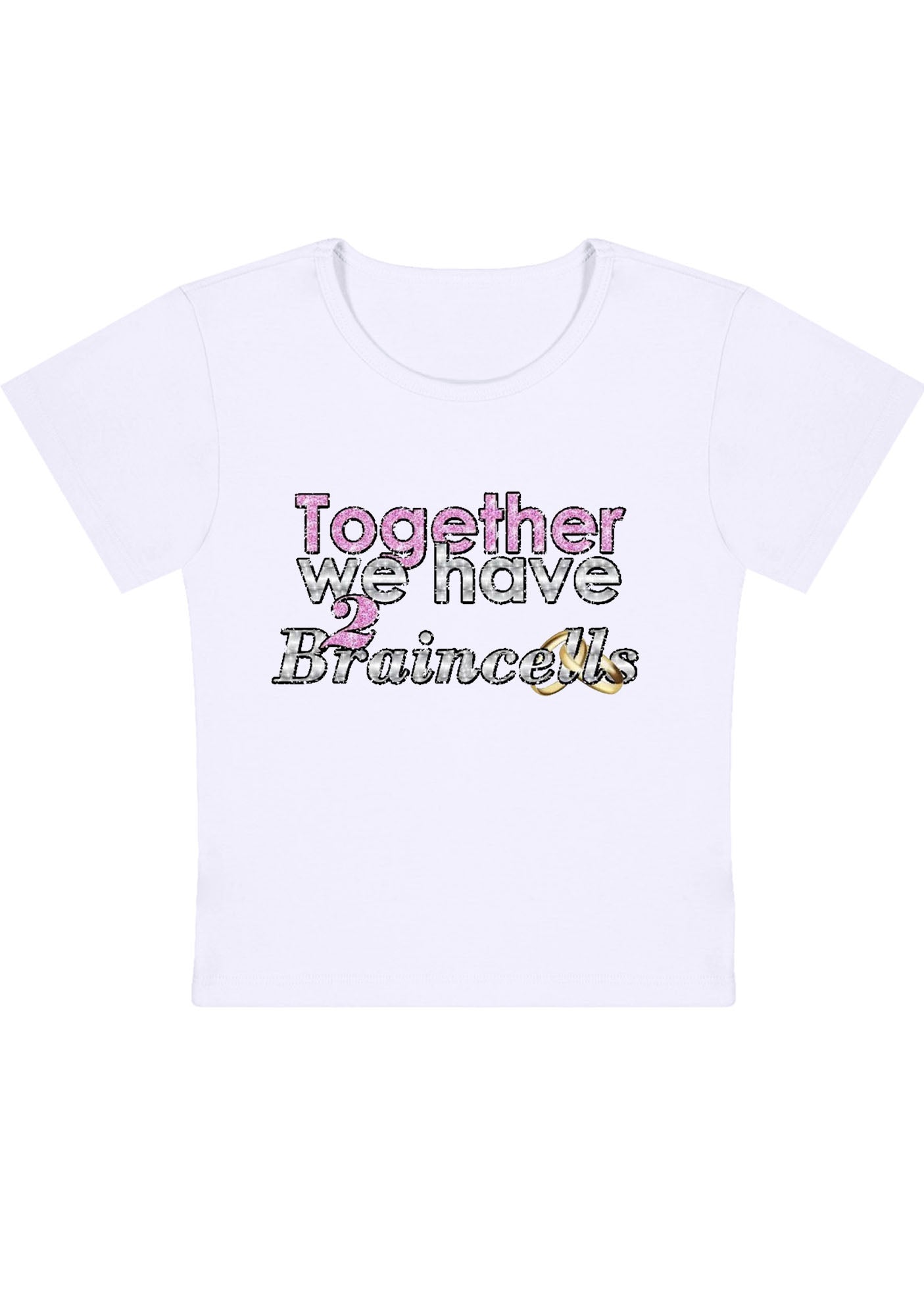 Curvy Together We Have 2 Braincells Baby Tee