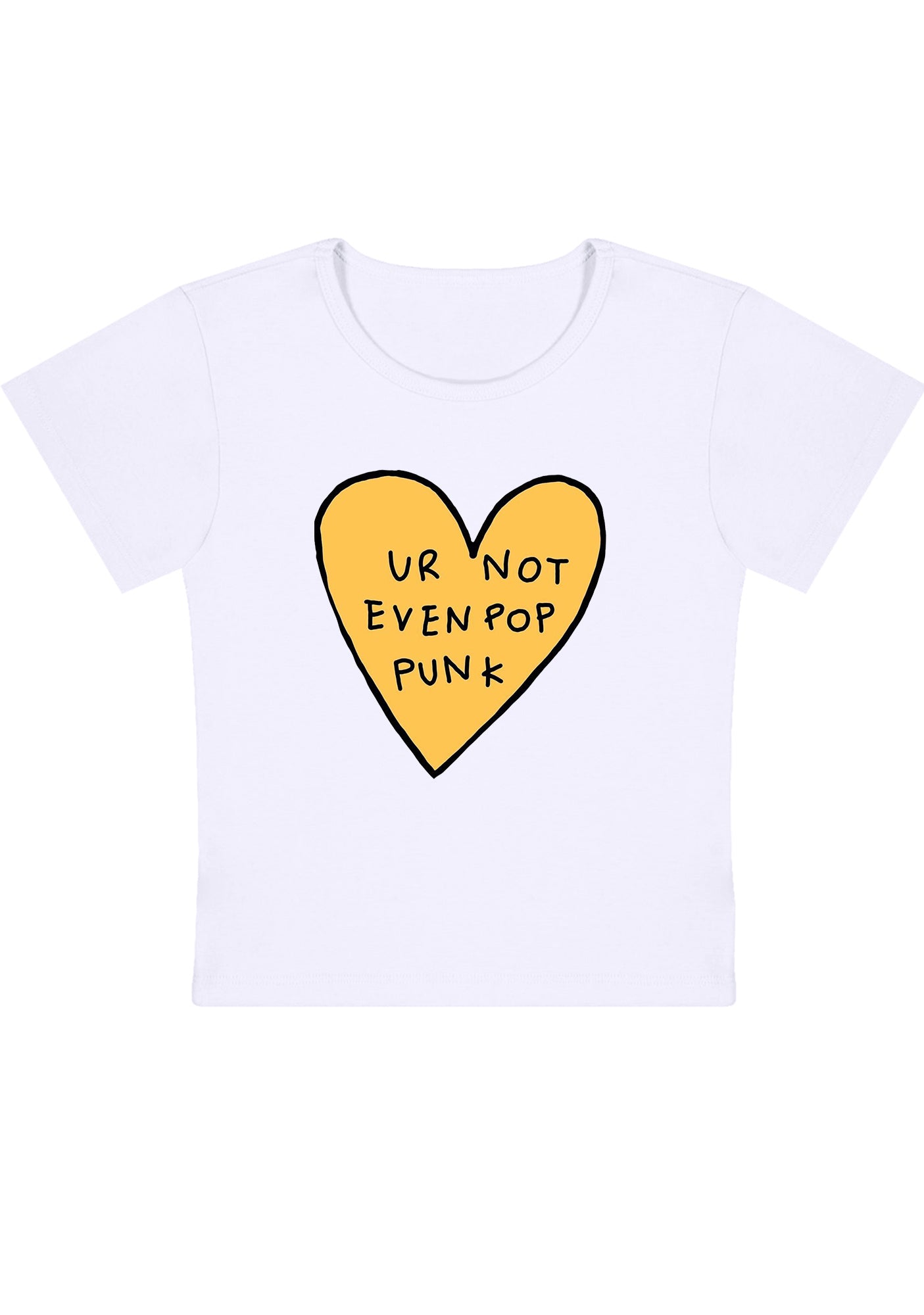 Curvy Ur Not Even Pop Punk Heart Baby Tee