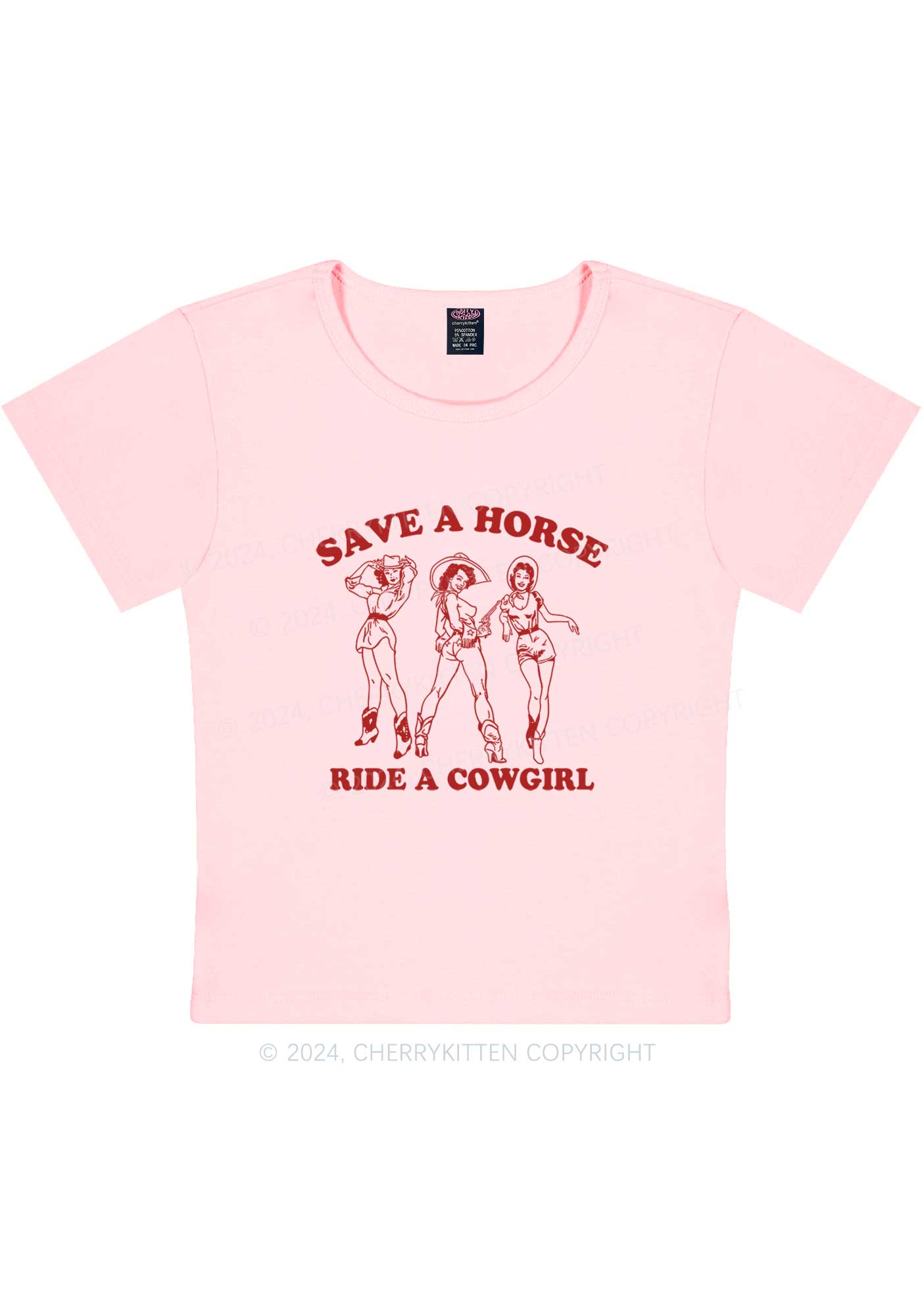 Ride A Cowgirl Y2K Baby Tee Cherrykitten