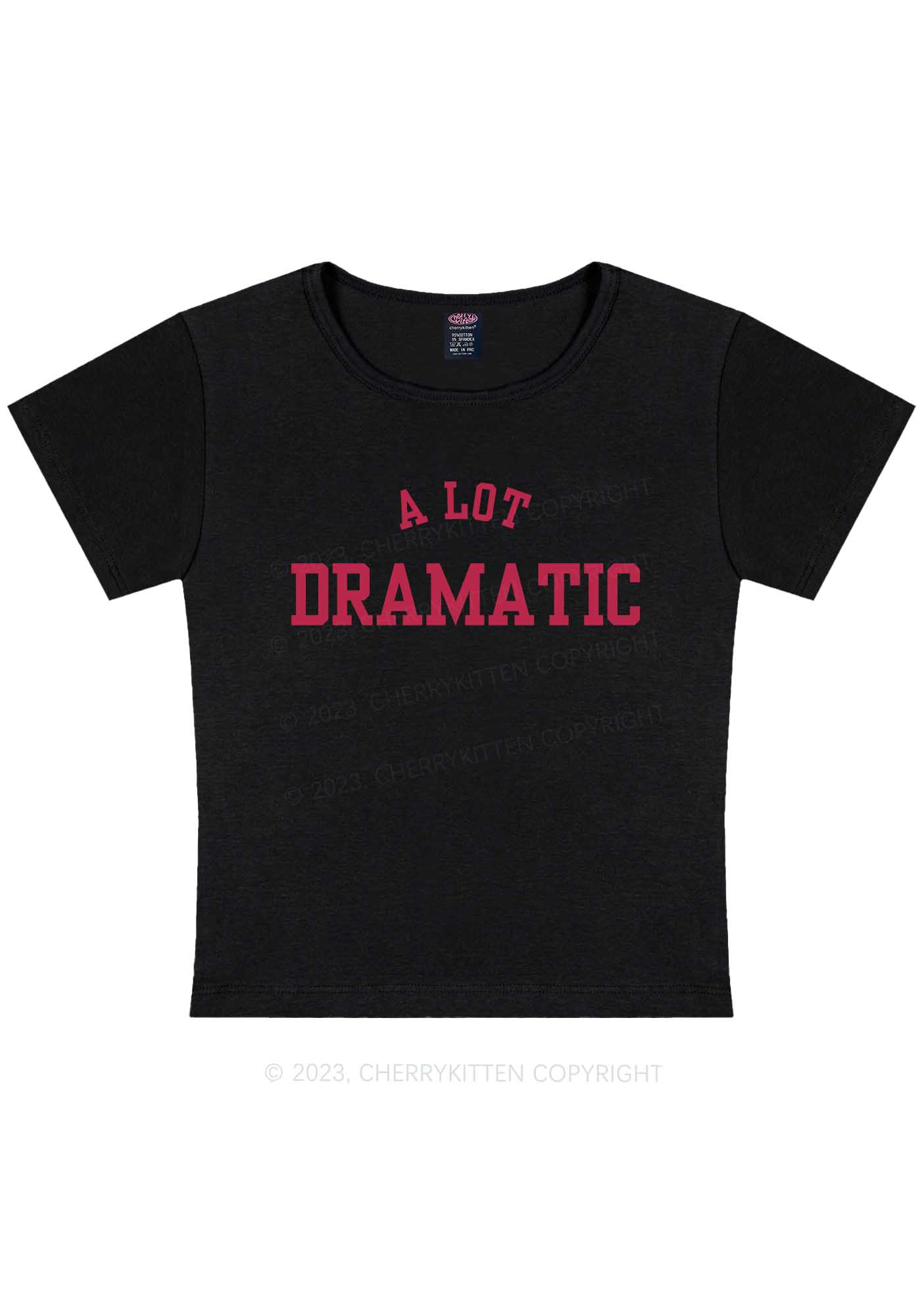 Curvy A Lot Dramatic Y2K Baby Tee Cherrykitten