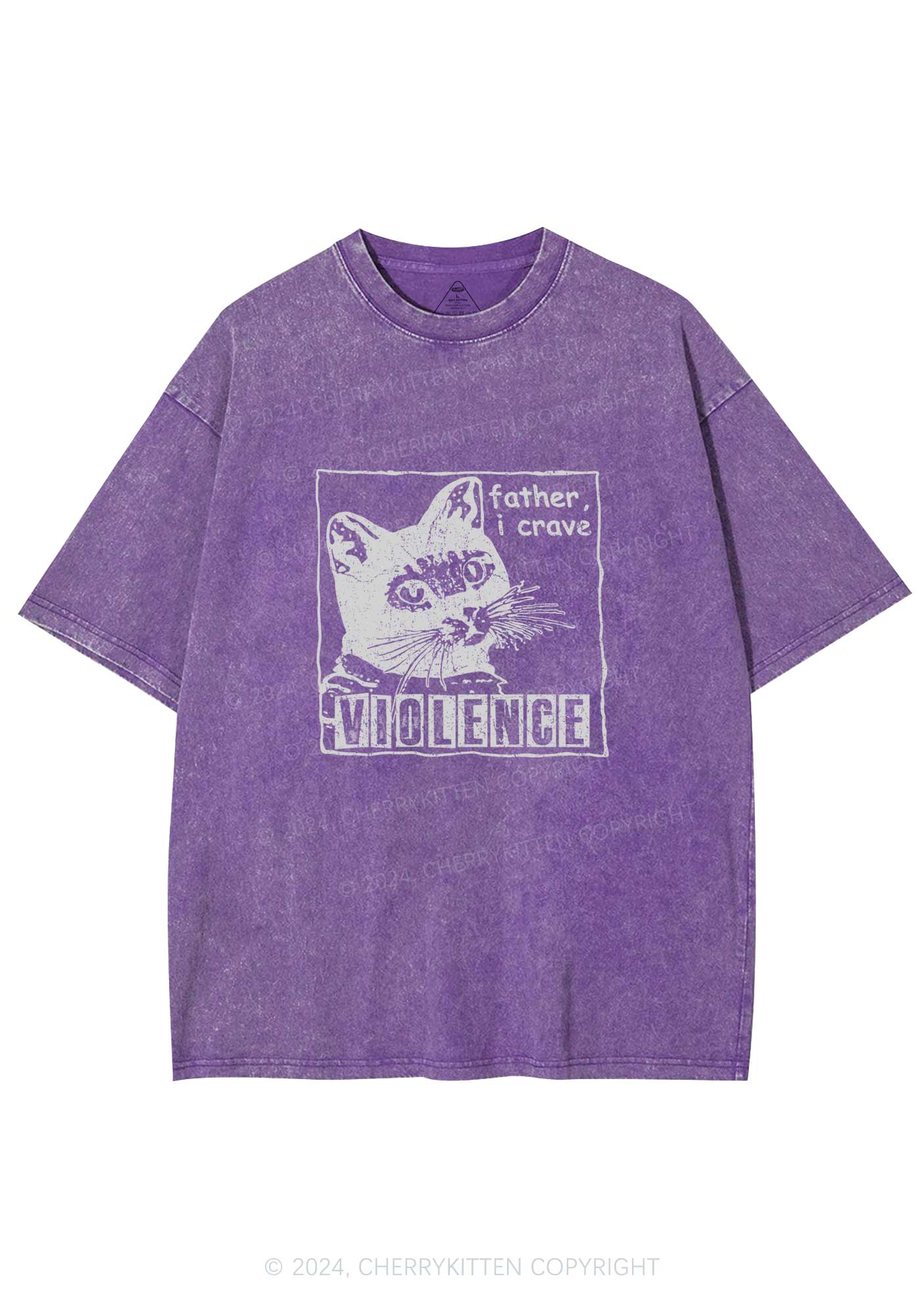 Father I Crave Violence Y2K Washed Tee Cherrykitten