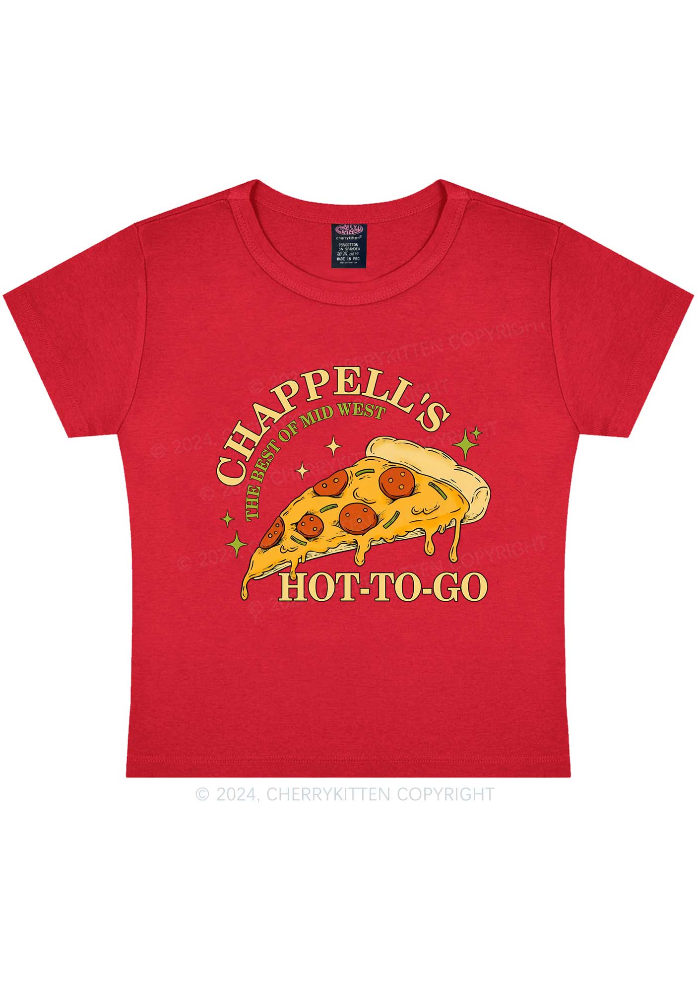 Hot To Go Pizza Y2K Baby Tee Cherrykitten